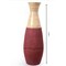 Uniquewise Set of 2 31.5 inch Tall Handcrafted Bamboo Floor Vase, Burgundy and Natural Finish QI003353R.L.2 - alternate 7