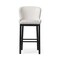 Homeroots 31" White and Black Fabric and Solid Wood Bar Height Bar Chair 632481 - alternate 5