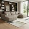 Homeroots 107" Camel Corduroy Modular Compression Foam Sofa With Ottoman And Toss Pillows 712981 - alternate 3