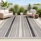 Jonathan Y Haynes Modern Double Stripe Black/Beige 3 ft. x 5 ft. Indoor/Outdoor Area Rug SMB202D-3 - alternate 1