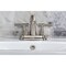 Kingston Brass Knurled Double-Handle 4" Centerset Bathroom Faucet with Brass Pop-Up, Brushed Nickel KS8618KNL - alternate 5