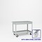 Pucel Tray Top Box Truck, 24 in W x 48 in D x 37 in H, 6 in Deep Box, Semi-Steel Casters, Light Blue TT-2448-6S - alternate 1