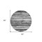 Homeroots 8' Charcoal And Gray Round Striped Washable Indoor Outdoor Area Rug 605893 - alternate 7