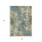 Homeroots 3' X 5' Teal Blue And Beige Abstract Washable Indoor Outdoor Area Rug 630705 - alternate 4