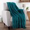 Lavish Home Throw Blanket for Couch Oversized, Lightweight Home Decor Accent Ultra-Soft Fabric, Lagoon Teal 66-THROW048 - alternate 1
