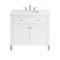 James Martin Vanities Chicago 36 in. Single Vanity, Glossy White, w/ 3 CM White Zeus Silestone Top 503-V36-GW-3WZ - alternate 1