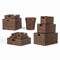 Happimess Traditional Assorted Hand-Woven Hyacinth/Iron Baskets, Dark Brown Wash (Set of 10), 10PK BSK1010B-10SET - alternate 4