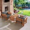 Alaterre Furniture Alaterre Barton 3 Piece Patio Furniture Set with Gray Cushions Natural Finish Design 80-BARTON-CH2TB-G - alternate 9