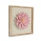 Homeroots 12" X 13" Pink and Off White Flower Wood and Metal Wall Decor 489487 - alternate 4