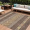 Homeroots 9' X 12' Brown Wheat And Copper Southwestern Washable Indoor Outdoor Area Rug 613895 - alternate 1