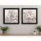 Homeroots Set Of Two Transitional Blooms 3 Black Framed Print Wall Art, 2PK 407267 - alternate 3