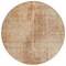 Homeroots 8' Terra Cotta And Copper Round Abstract Washable Indoor Outdoor Area Rug 587310 - alternate 7