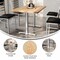 Flash Furniture Bennett 30 in x 48 in Solid Wood Indoor Tabletop in Natural with Dual 5 in x 22 in Dining Height GSF-REC3048-NAT-T0522S-GG - alternate 9