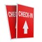 Signmission Check-in With Up Arrow, Plastic Signs Only 24 Inch x 36 Inch, Corrugated Plastic, 2PK CSB-2436-2PACK-Check-in With Up Arrow - alternate 1