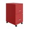Space Solutions 14.25 in W 2 Drawer Mobile Vertical File Cabinet, Lava Red 24410 - alternate 1