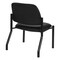 Office Star Products Big and Tall Armless Guest Chair in Faux Black Leather with Sturdy Black Metal Frame 55054B-U6 - alternate 6