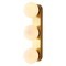 Jonathan Y Knox 23.3 in. 3-Light Mid-Century Modern Metal and Frosted Glass Globe LED Vanity Light, Brass Gold JYL9567A - alternate 1