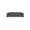 Homeroots 110" Dark Gray Top Grain Leather Reclining Metal USB Sofa 720308 - alternate 6