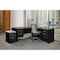 Hirsh Desk Pedestal, 36 in D X 29 1/2 in H, 72 in W X Steel, Black/Walnut 20541 - alternate 6