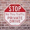 Signmission Stop No Thru Traffic Private Drive, 6 inch X 6 inch, Plastic Sign, 2PK OC-P-2PACK-6-223 - alternate 6
