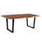 Homeroots 78" Brown And Black Solid Wood And Metal Dining Table 521824 - alternate 7
