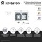 Kingston Brass 33-Inch Stainless Steel Self-Rimming Double Bowl Drop-In Kitchen Sink, 4-Hole with Strainer KGKTD332288 - alternate 2