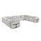Homeroots Light Gray Italian Leather Power Reclining U Shaped Twelve Piece Sectional With Console 634657 - alternate 1