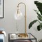 Homeroots 27" Brass Metal Arched Table Lamp With Clear Dome Shade 524521 - alternate 7