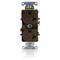Leviton Duplex Outlet, Brown 20A, 125V, TR T5362 - alternate 1