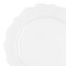 Smarty Had A Party 7.5" Pearl White Round Lotus Plastic Appetizer/Salad Plates, 120PK 8857-WH-CASE - alternate 4