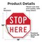 Signmission Stop Here, 18 Inch X 18 Inch, Vinyl Decal OC-D-18-233 - alternate 3