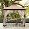 Sunjoy 9.5 ft. x 9.5 ft. Tan and Brown 2-tone Steel Gazebo A101011100 - alternate 1