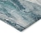 Homeroots 3' X 5' Teal Blue And Ivory Abstract Washable Indoor Outdoor Area Rug 617800 - alternate 7