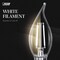 Feit Electric Feit White BA10 E12 (Candelabra) Filament LED Bulb Soft White 40 Watt Equivalence 4 pk BPCFC40927WFIL4 - alternate 9