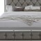 Homeroots Silver Wood And Tufted Linen Queen Bed Frame With Nailhead Trim 383836 - alternate 6