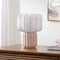 Jonathan Y Leola 10 in. Modern Contemporary Ceramic Fluted Mini w/Ribbed Cocoon Pumpkin Shade LED Table Lamp, Li JYL4202B - alternate 6