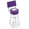 Holland Bar Stool Co 25" Chrome 2-Ring Kansas State Swivel Bar Stool, Back L7C425KnsasS - alternate 1