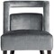 Homeroots 26" Gray and Black Velvet Tufted Side Chair 533839 - alternate 5