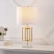 Jonathan Y Anya 20.25" Organic Modern Geometric Interlocking Rectangular Metal LED Table Lamp w/Marble Base, Gol JYL1039A - alternate 9