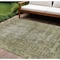 Homeroots 8' X 10' Olive Green Oriental Washable Indoor Outdoor Area Rug 607569 - alternate 1