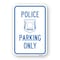 Signmission Police Parking Only With Symbol, Heavy-Gauge Aluminum, 18" x 24", A-1824-24867 A-1824-24867 - alternate 1
