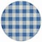 Homeroots 8' Navy Blue And Gray Round Plaid Washable Indoor Outdoor Area Rug 595411 - alternate 6