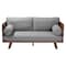 Baxton Studio Uriel Mid-Century Modern Grey Boucle Fabric Sofa 248-13808-ZORO - alternate 6