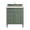 James Martin Vanities Brittany 30" Single Vanity, Smokey Celadon, w/ 3 CM Siberian Silestone Top 650-V30-SC-3SFR - alternate 1