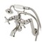 Kingston Brass Tub Wall Mount Clawfoot Tub Faucet with Hand Shower, Polished Nickel KS289PN - alternate 1
