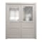 Sartodoors Sliding French Double Pocket Doors 60 x 96 inches, Ego 5011 Painted White Oak, Kit Rail Hardware ,  EGO5011DP-PWO-6096 - alternate 1
