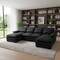 Homeroots 55" Black Fabric Modular Sleeper Sofa 568293 - alternate 7