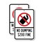 Signmission No Dumping $200 Fine, 12'' X 18'' 2 Signs, Heavy Gauge Aluminum, 2PK A-1218-2PACK-25100 - alternate 1