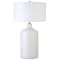 Homeroots 29" White Ceramic Table Lamp With White Drum Shade 524285 - alternate 1