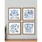 Homeroots Set Of Four Indigo Ornament I Gold Framed Print Wall Art, 4PK 416775 - alternate 4